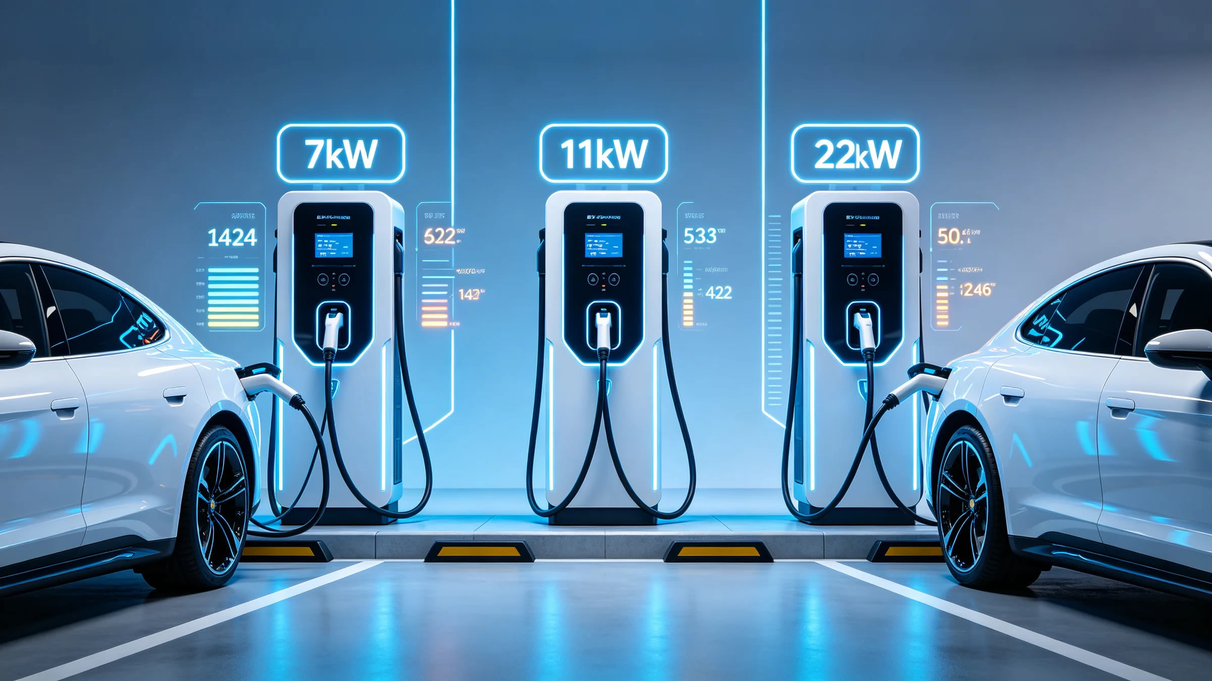 Cargadores de VE de 7kW vs 11kW vs 22kW: ¿Qué nivel de potencia es el adecuado para ti?