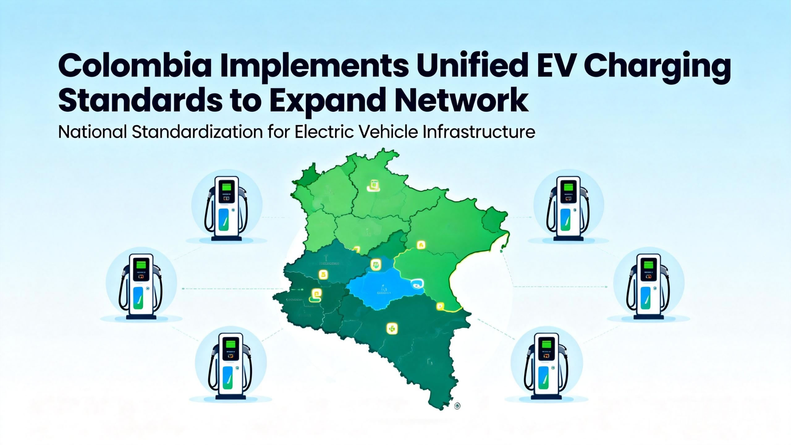Colombia adopta estándares unificados de carga EV para expandir la red