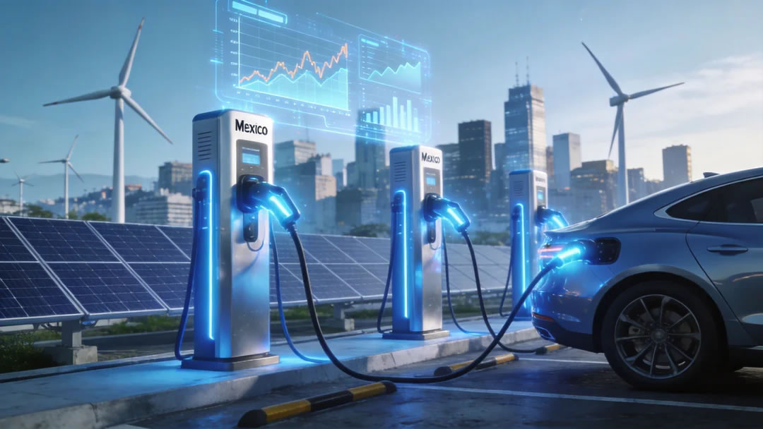 El mercado de estaciones de carga para vehículos eléctricos en México crecerá rápidamente hacia 2030